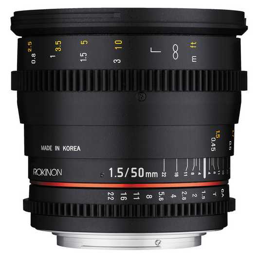 Rokinon 50mm T1.5 UMC Cine DS Lens (EF)